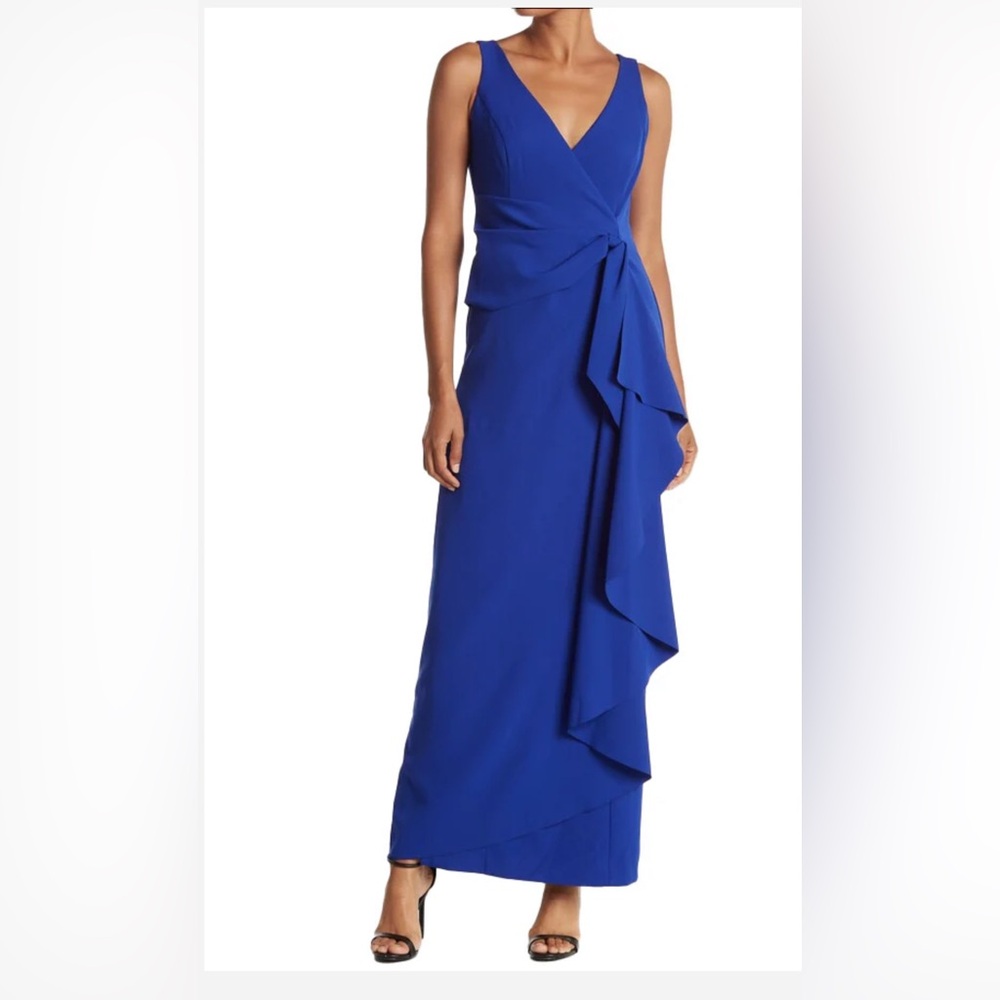 NWT-Marina Wrap Cascade Gown Size 4